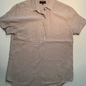 Five Four Size L linen short sleeve button down